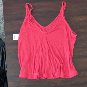 Free People Red Tank Top Vibrant and Stylish